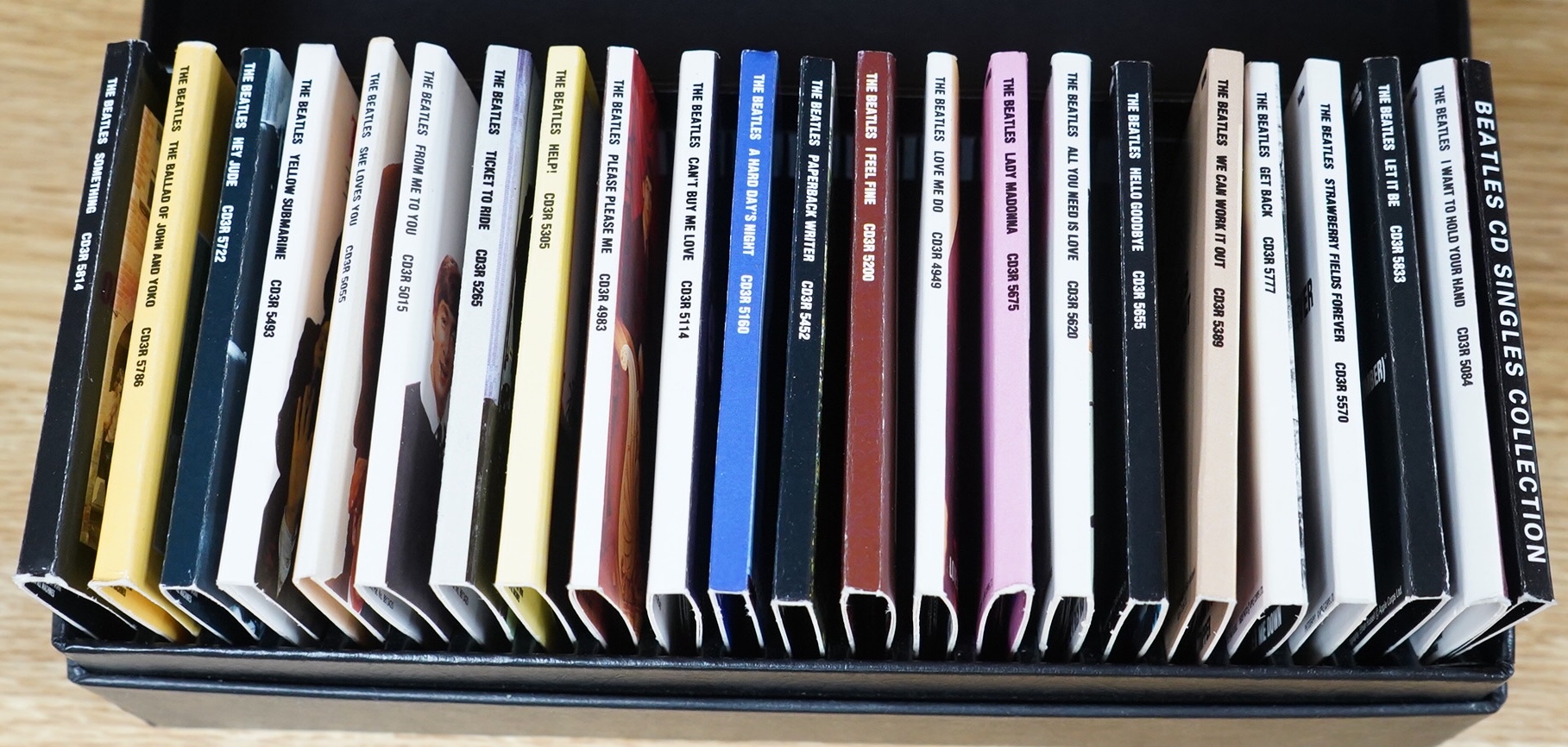 The Beatles CD Singles Collection box set, twenty-two singles on 3” CDs